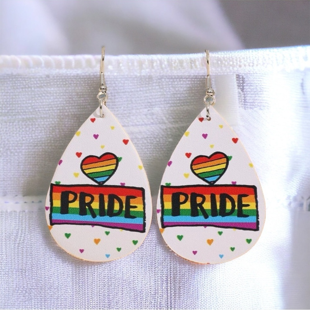 Shine Bright with Our PRIDE Teardrop Dangle Earrings!🏳️‍🌈 NWT Rainbow Jewelry
